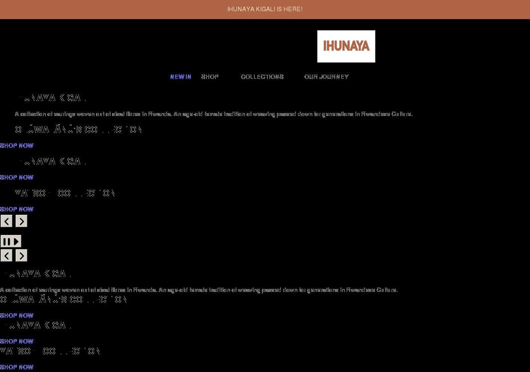 ihunaya.com shopify website screenshot