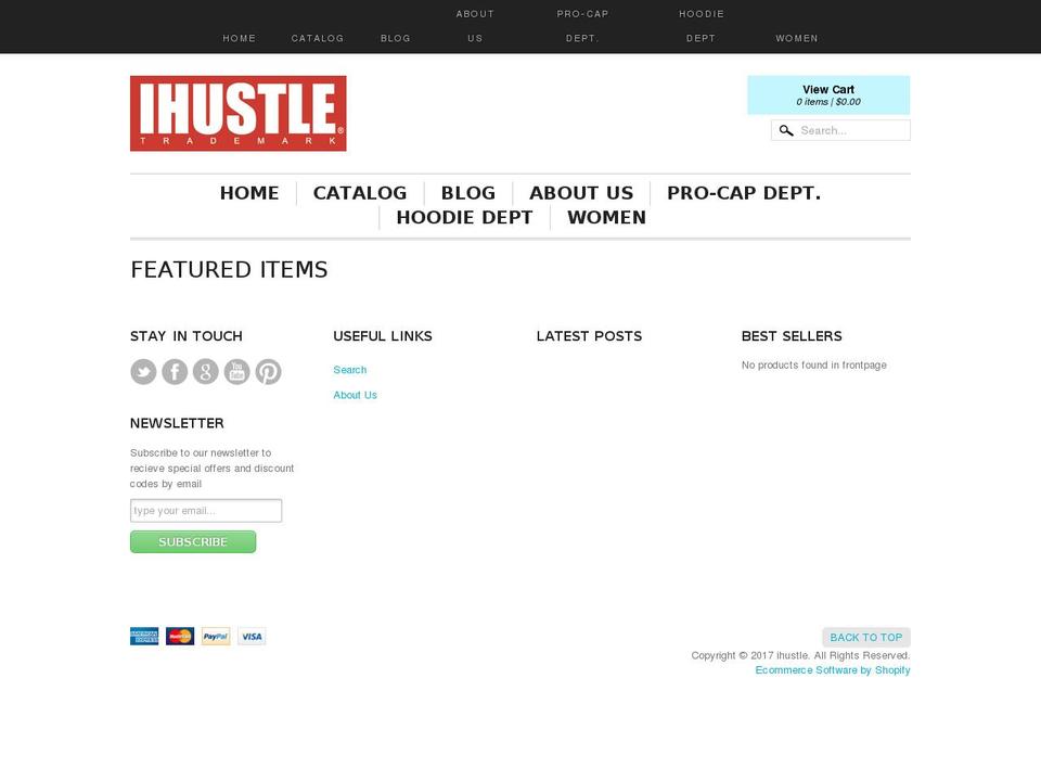 ihustle.com shopify website screenshot