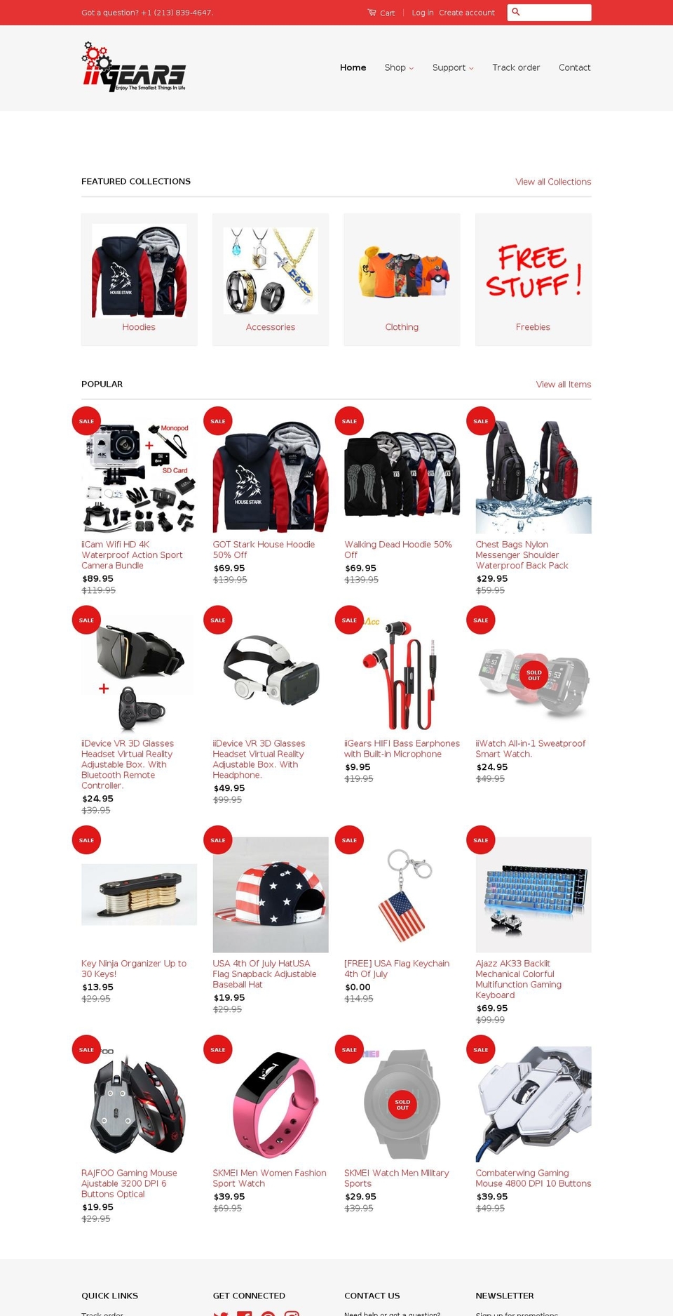 iigears.com shopify website screenshot