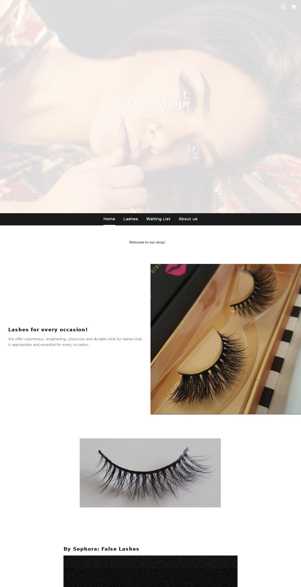iilash.com shopify website screenshot