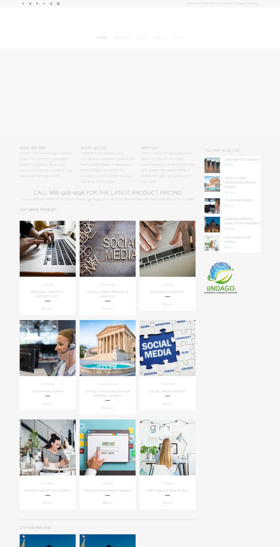 iindago.com — Shopify storefront screenshot