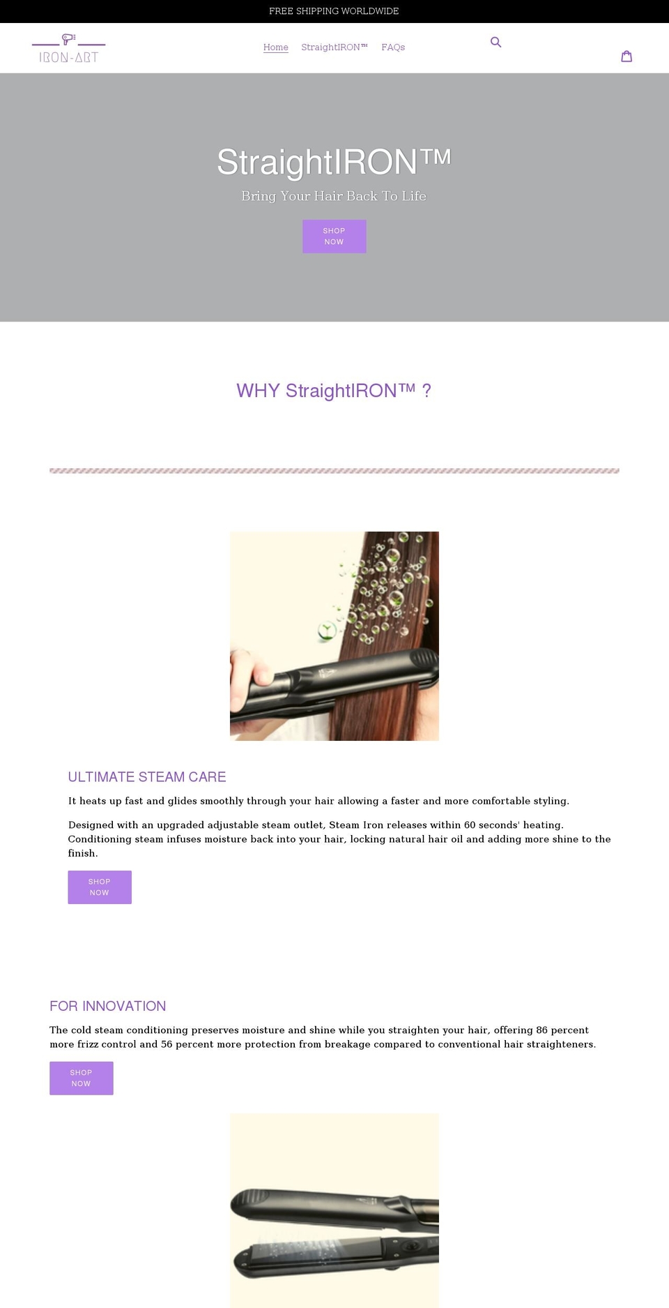 iiron-art.myshopify.com shopify website screenshot