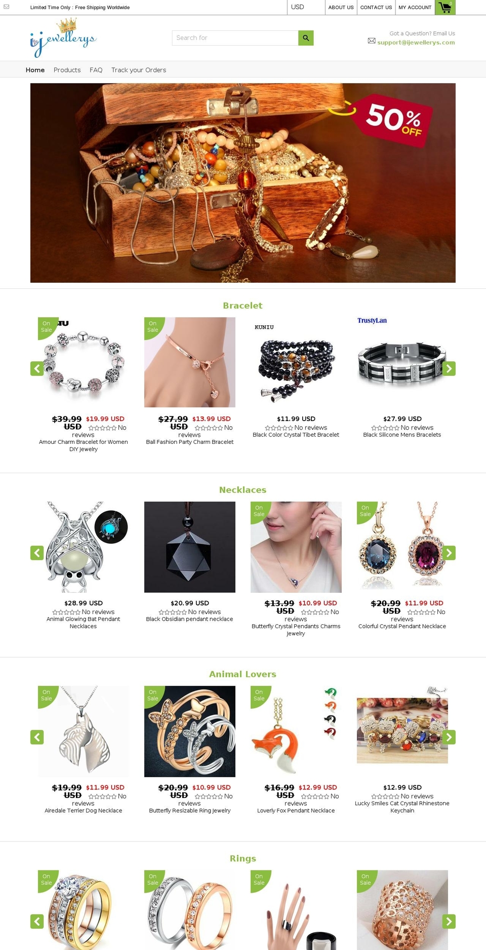 ijewellerys.com shopify website screenshot