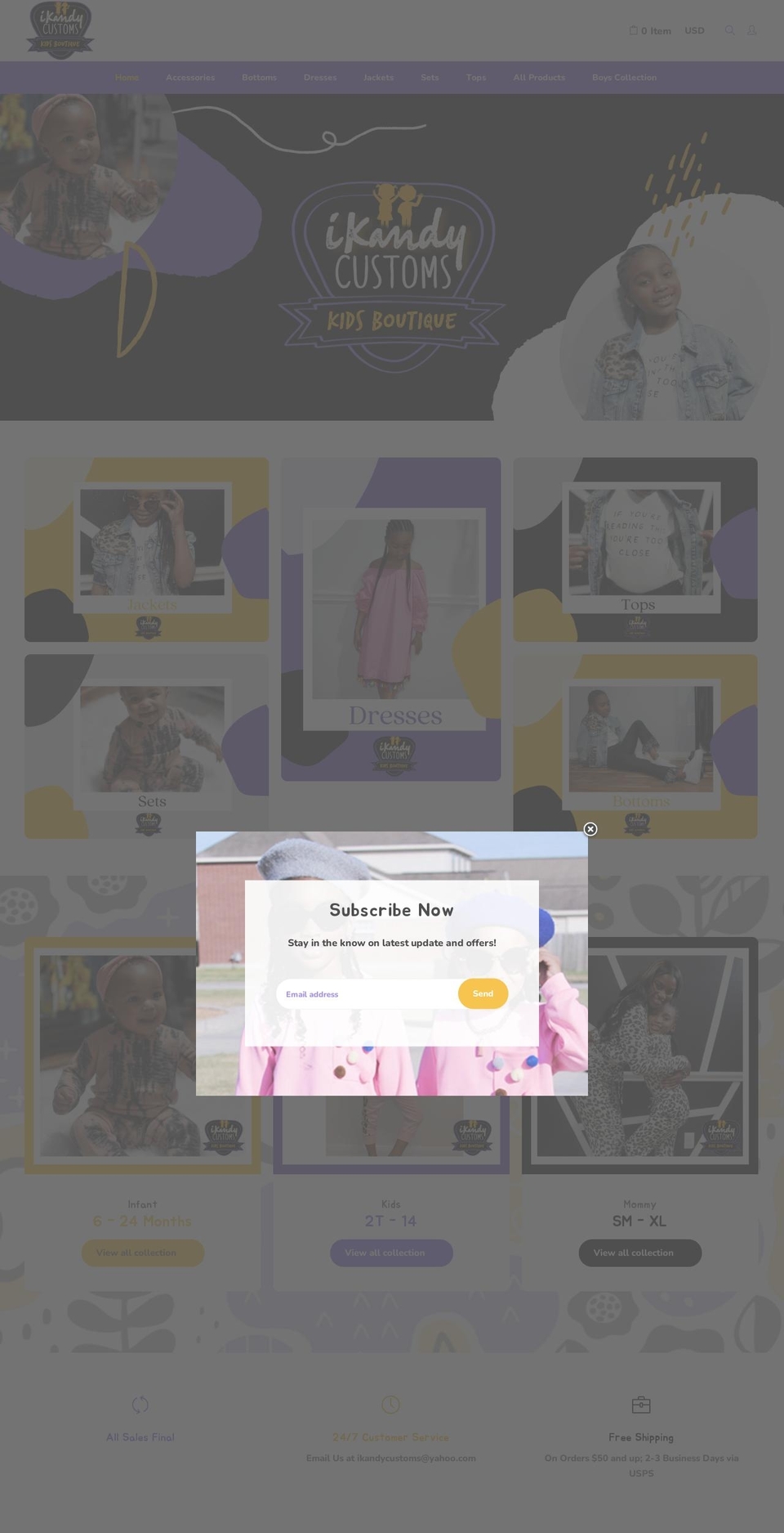 ikandycustoms.org shopify website screenshot