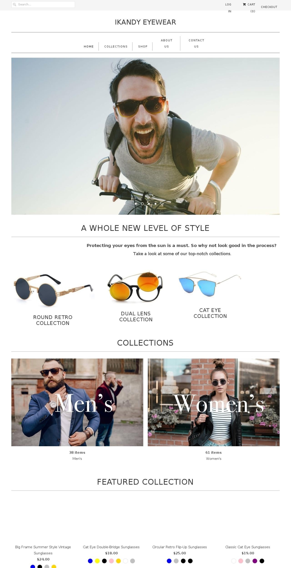 ikandyeyewear.com — Shopify storefront screenshot