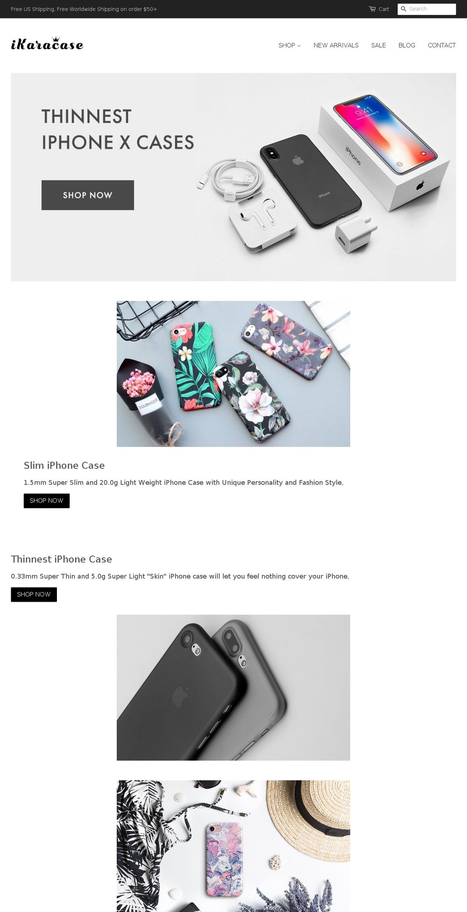 ikaracase.com — Shopify storefront screenshot