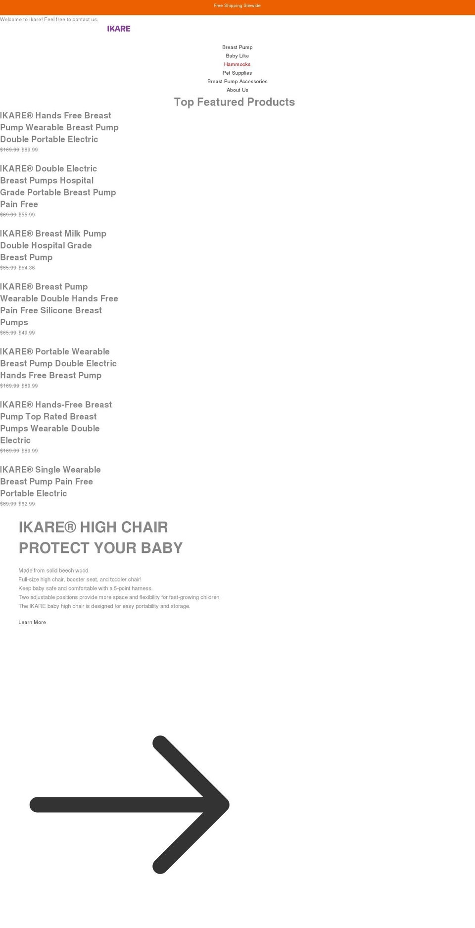 ikarebaby.com shopify website screenshot