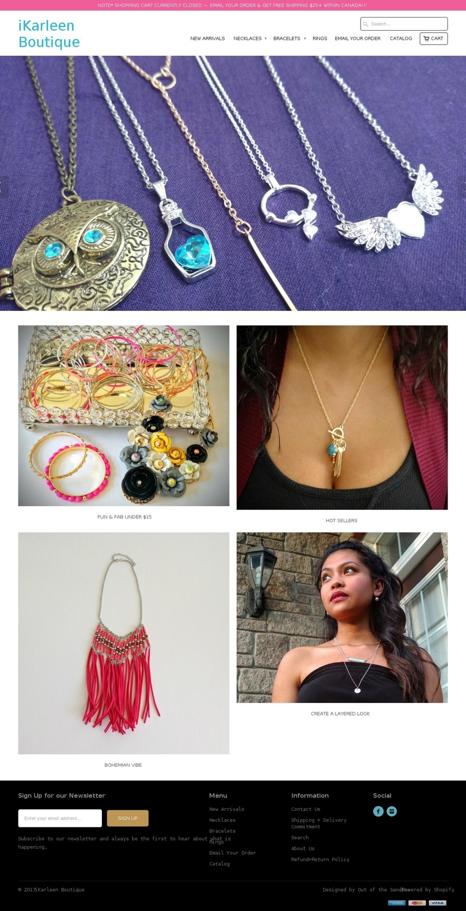 ikarleen.com shopify website screenshot