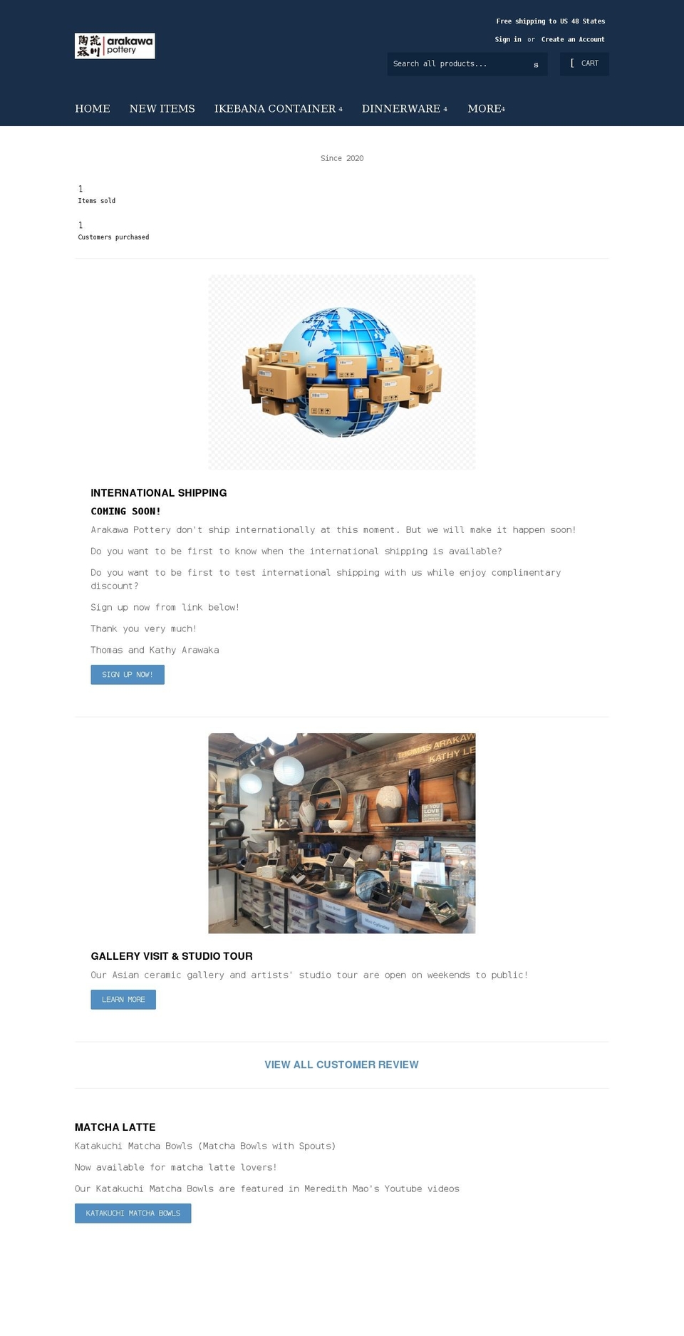 ikebanavase.com shopify website screenshot