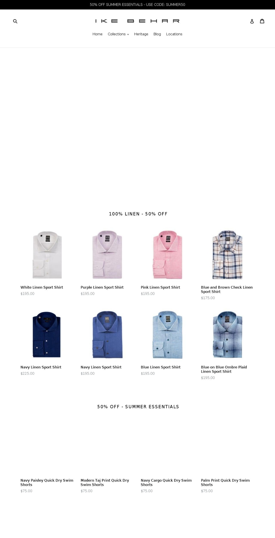 ikebehar.com shopify website screenshot