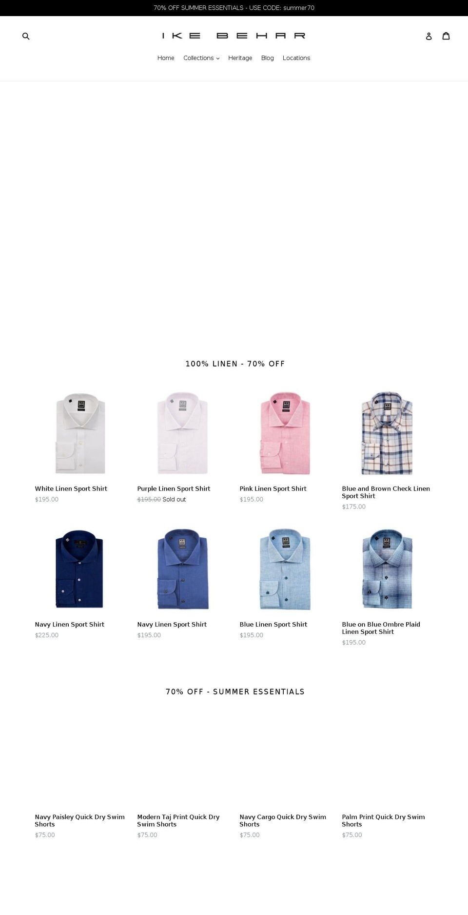 ikebeharevening.com — Shopify storefront screenshot