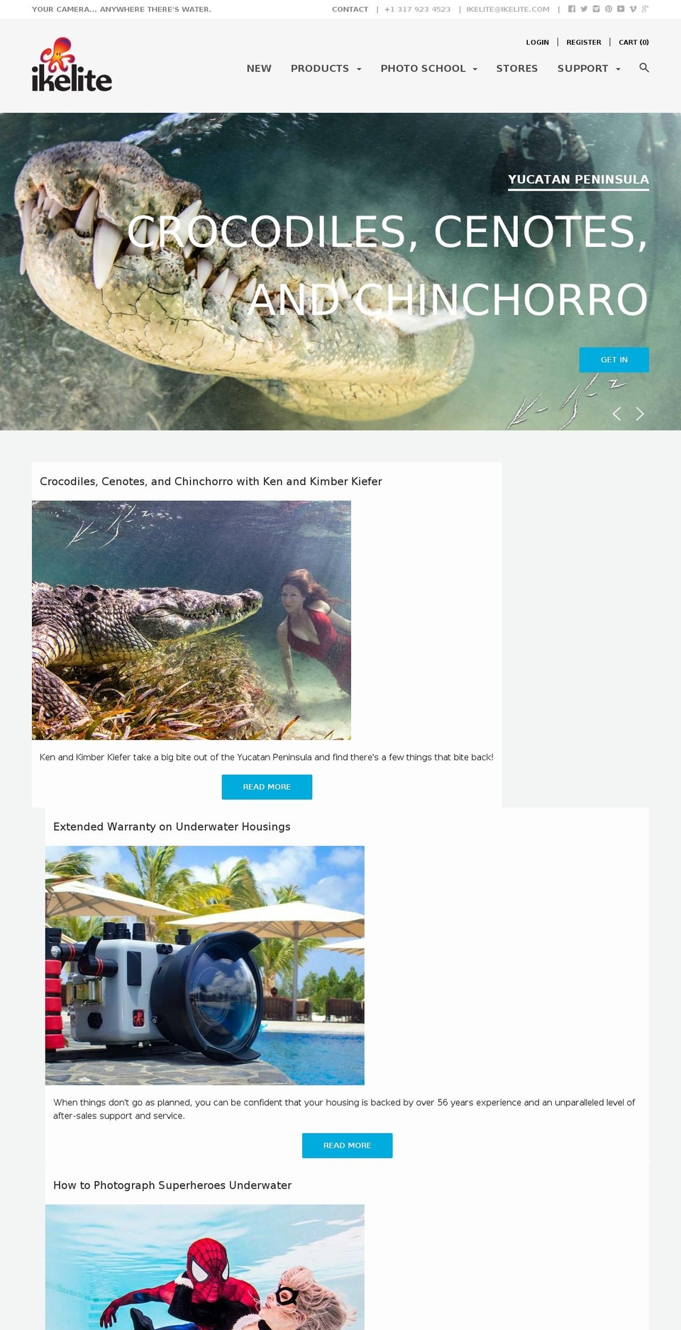 ikelite-photoschool.com — Shopify storefront screenshot