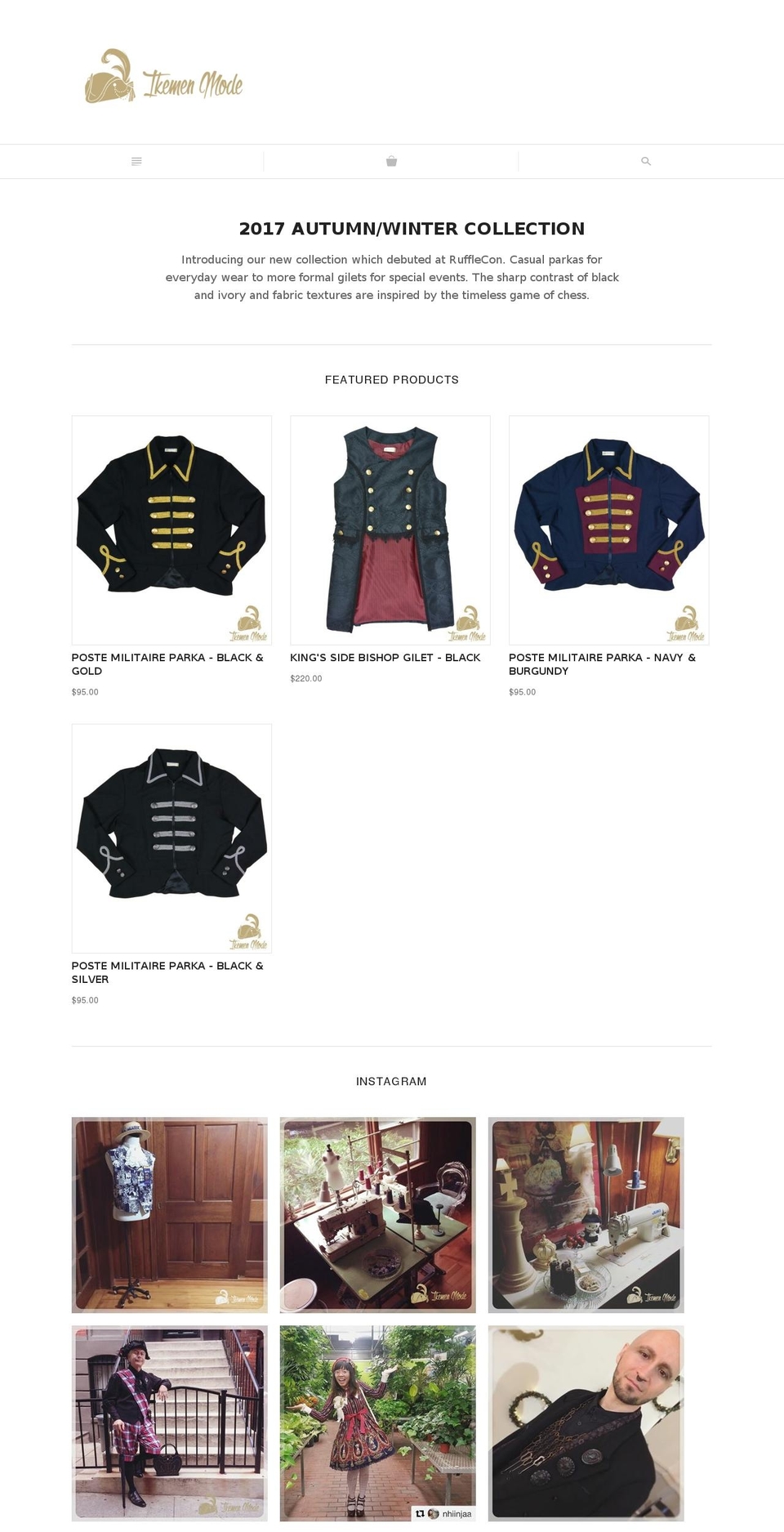 ikemenmode.com shopify website screenshot