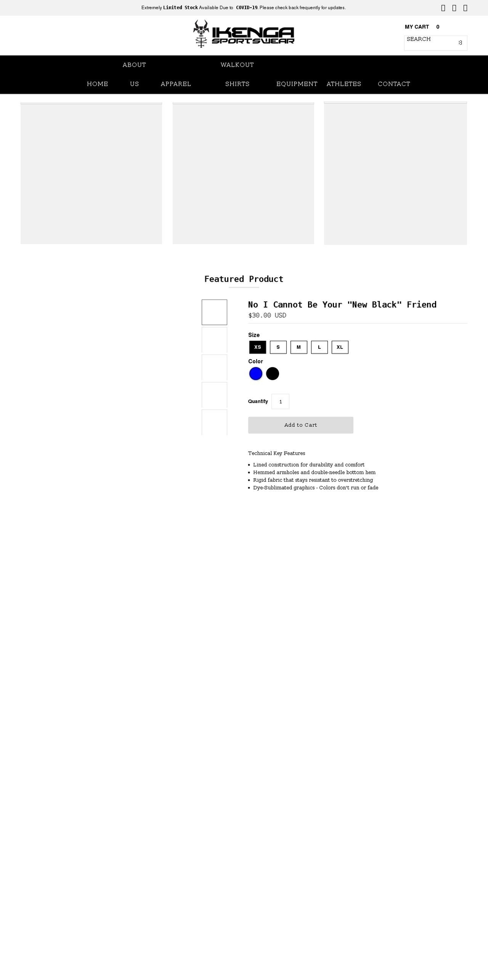 ikengasportswear.com shopify website screenshot