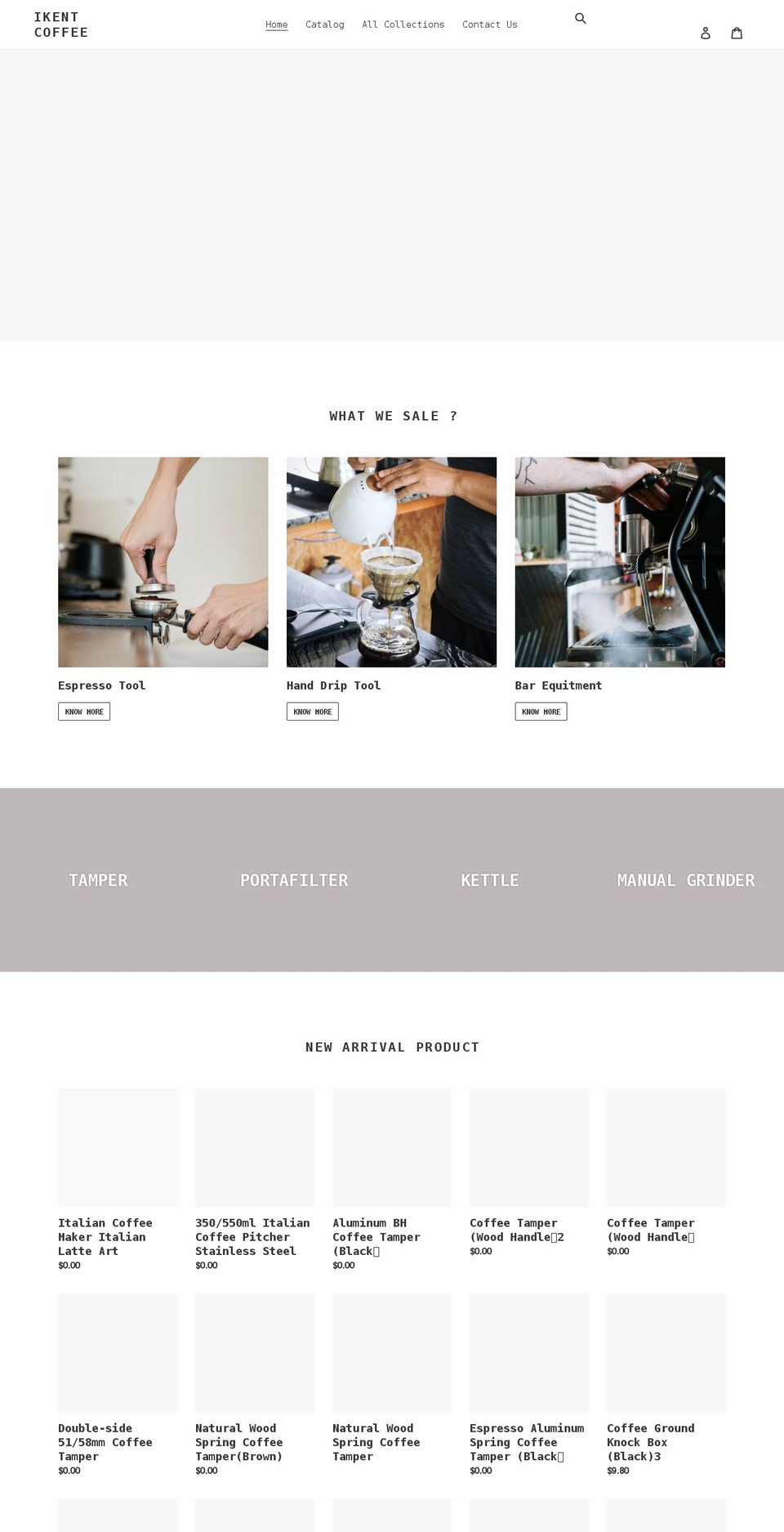 ikentcoffee.com shopify website screenshot