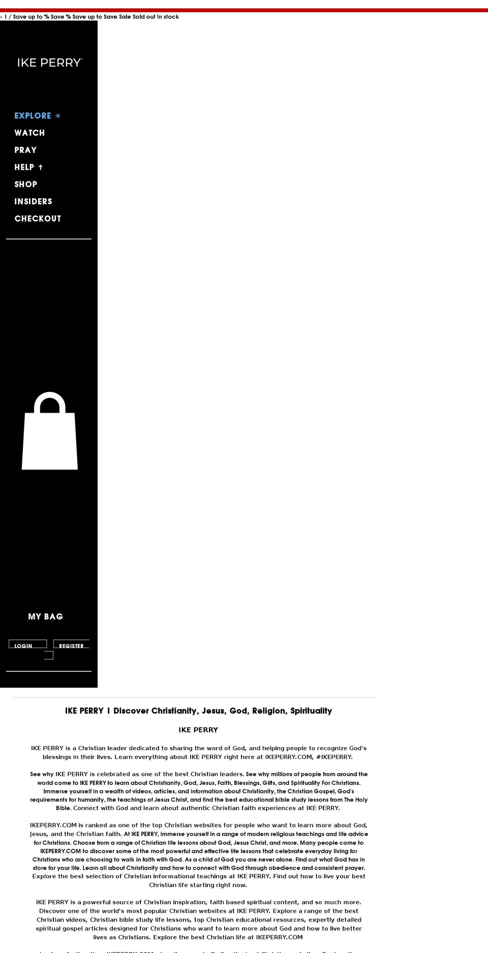 ikeperry.com — Shopify storefront screenshot