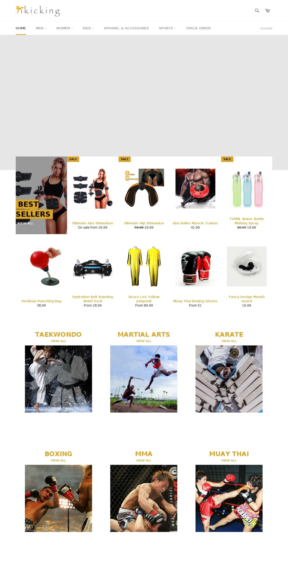 ikicking.com — Shopify storefront screenshot