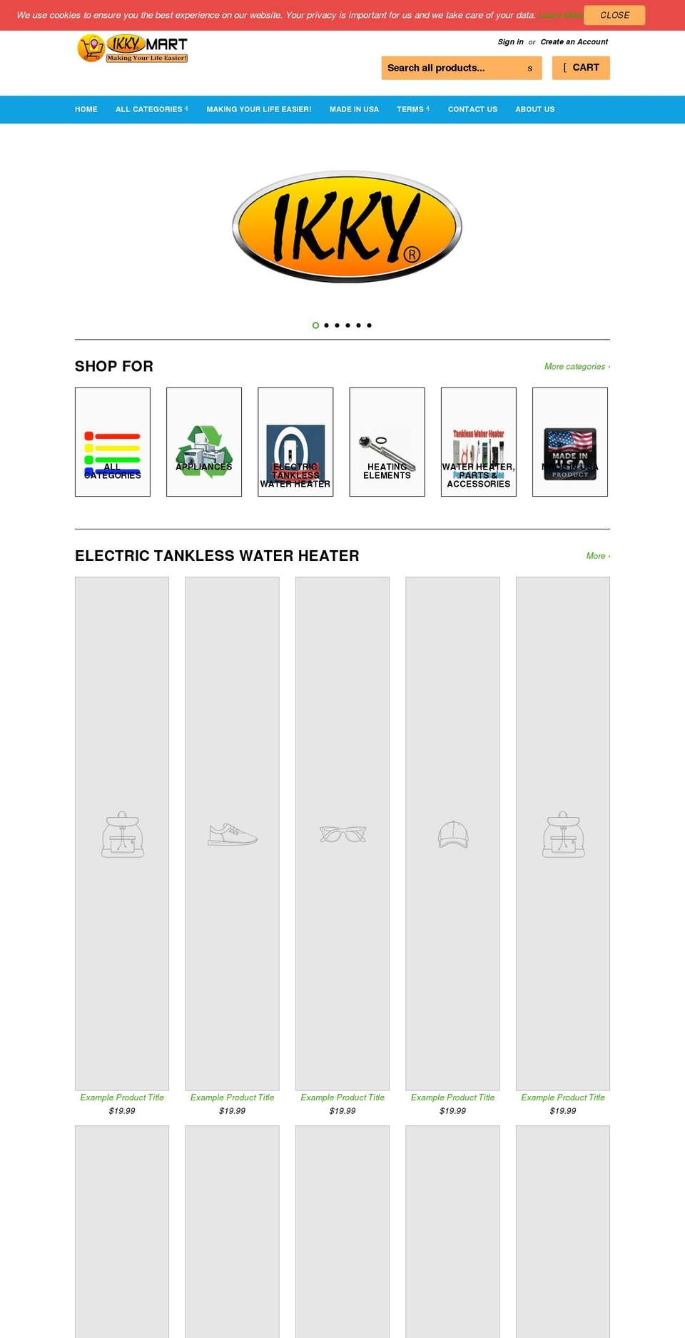 ikkymart.com shopify website screenshot