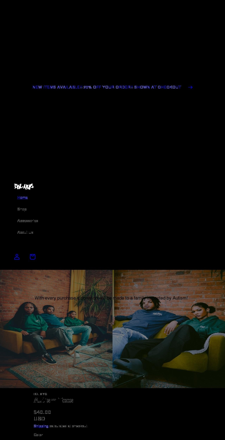 iklnyc.com shopify website screenshot