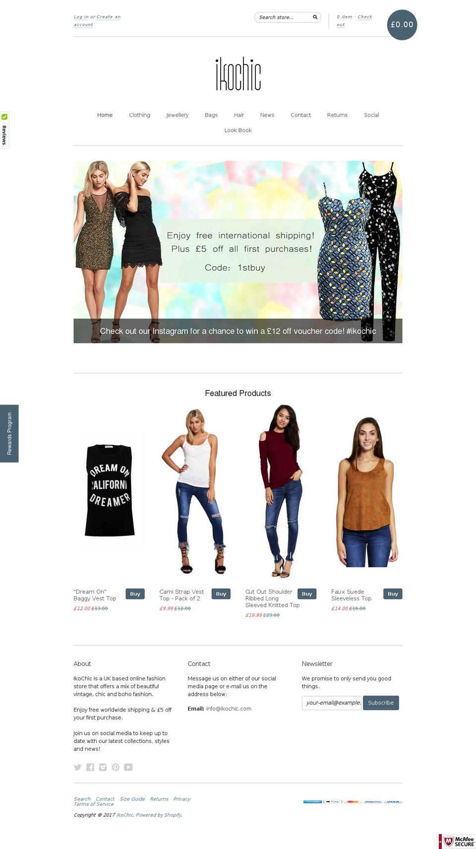ikochic.com shopify website screenshot