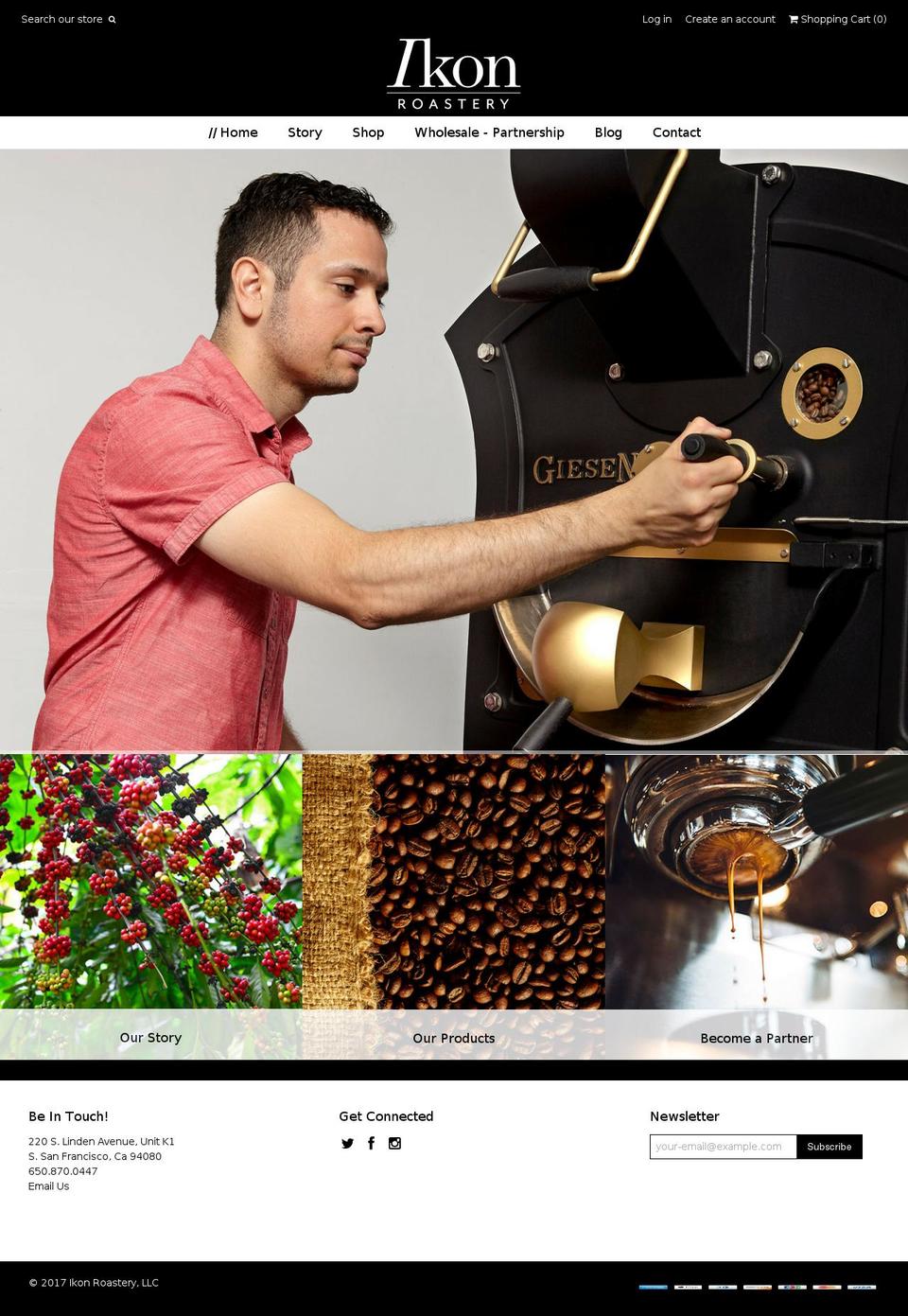 ikoncoffee.com shopify website screenshot