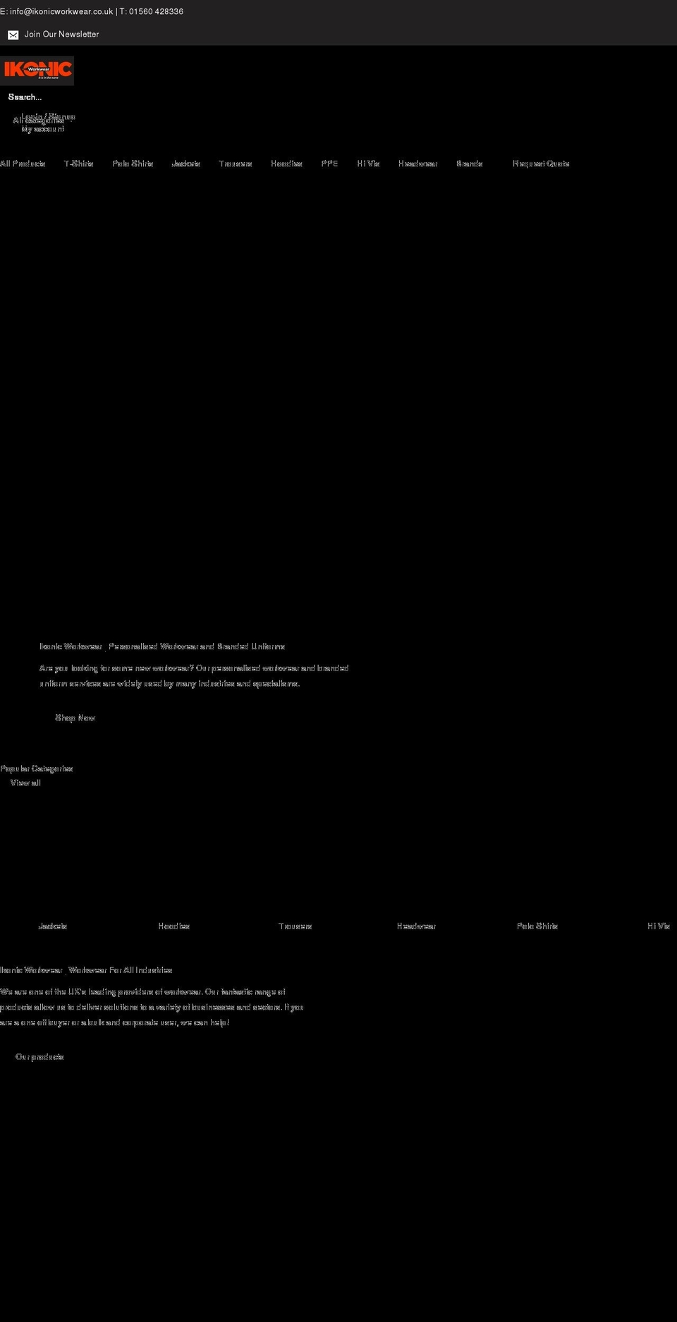 ikonicworkwear.com shopify website screenshot