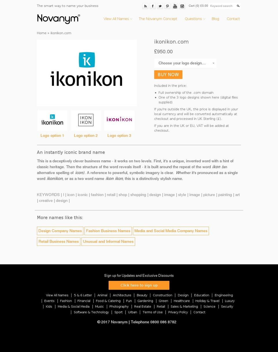 ikonikon.com shopify website screenshot