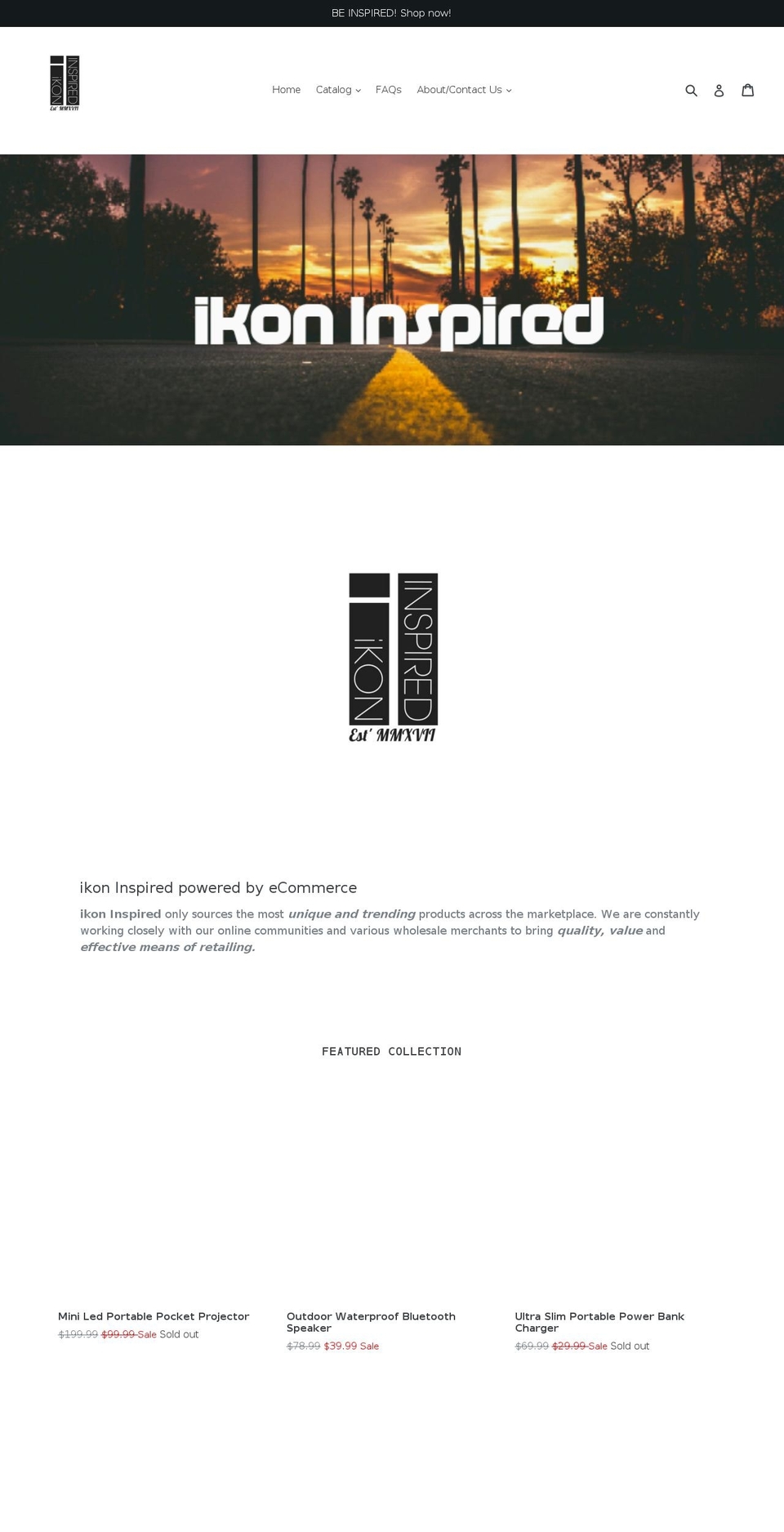 ikoninspired.com — Shopify storefront screenshot