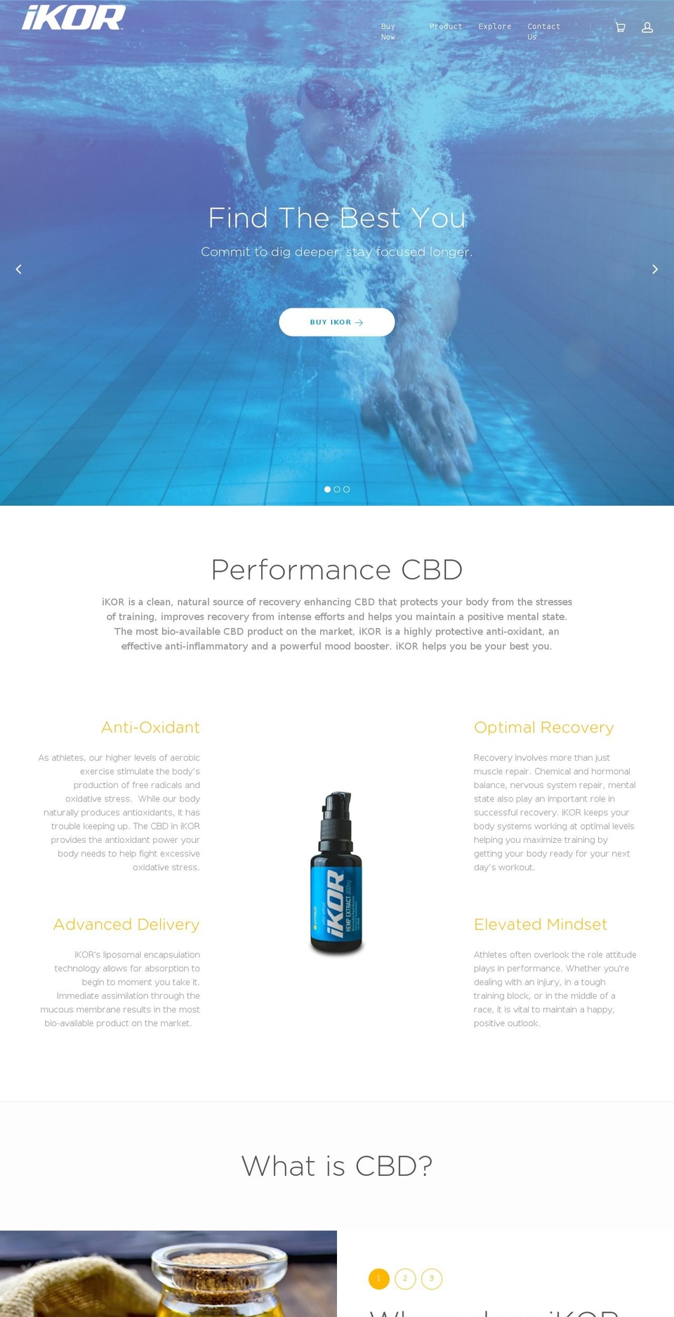 ikorcbd.com shopify website screenshot