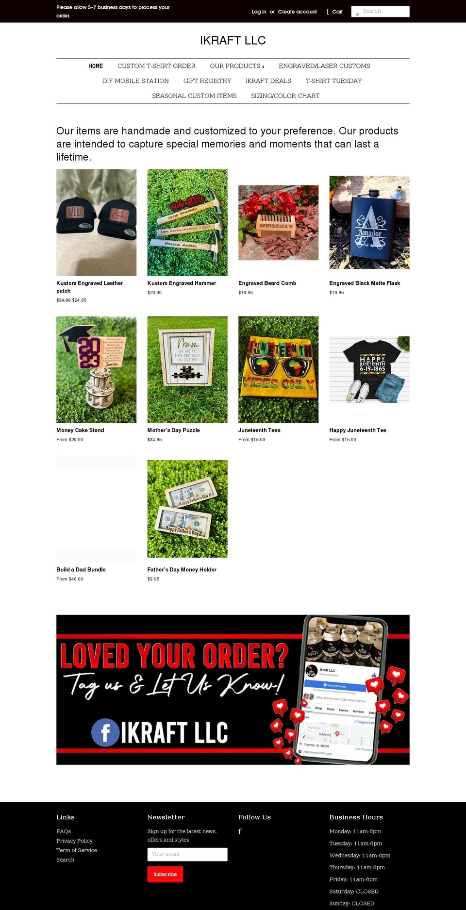 ikraft1.com shopify website screenshot