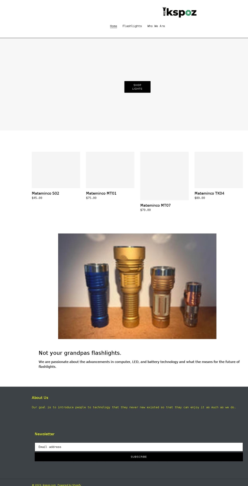 ikspoz.com shopify website screenshot