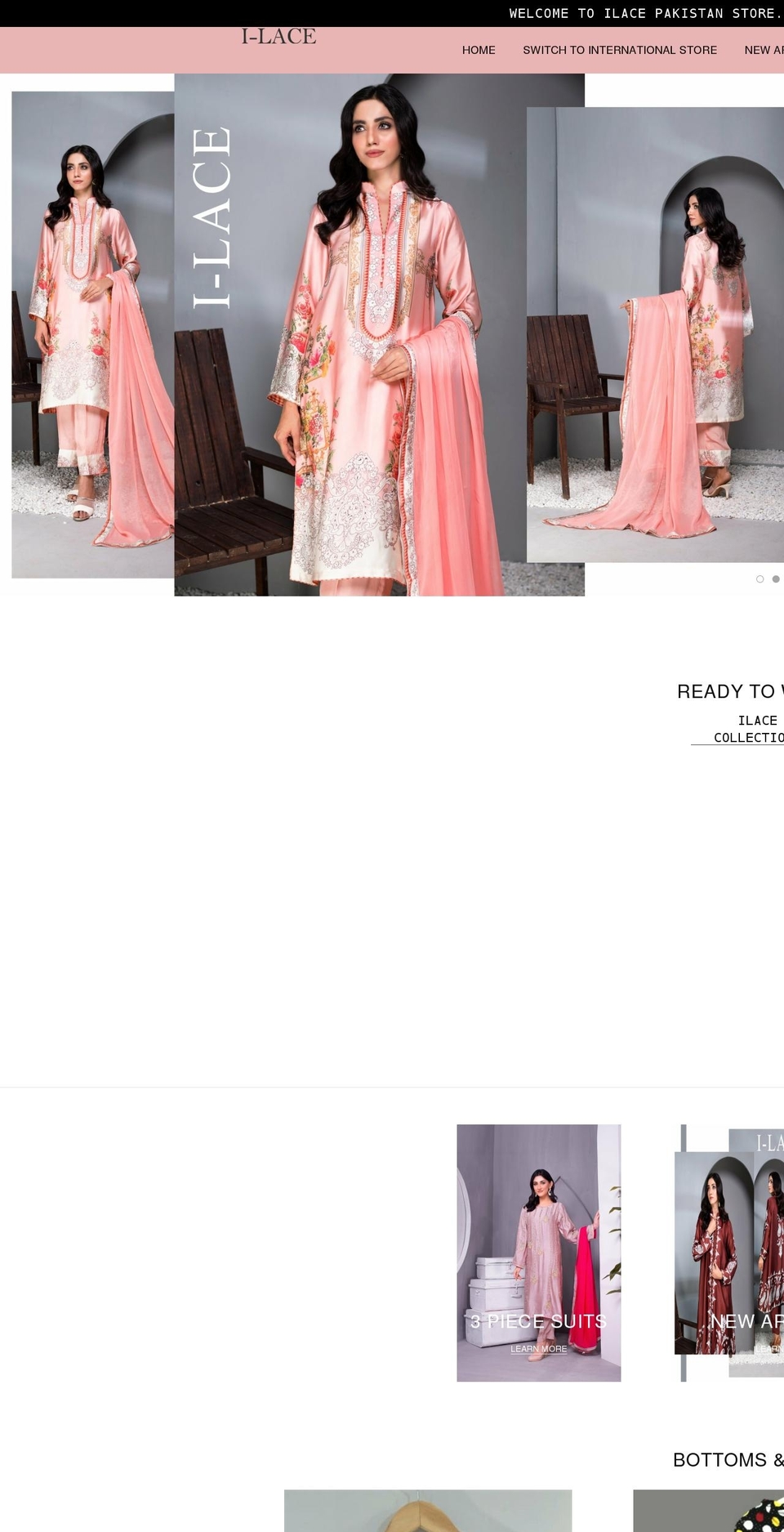 ilaceonline.com — Shopify storefront screenshot