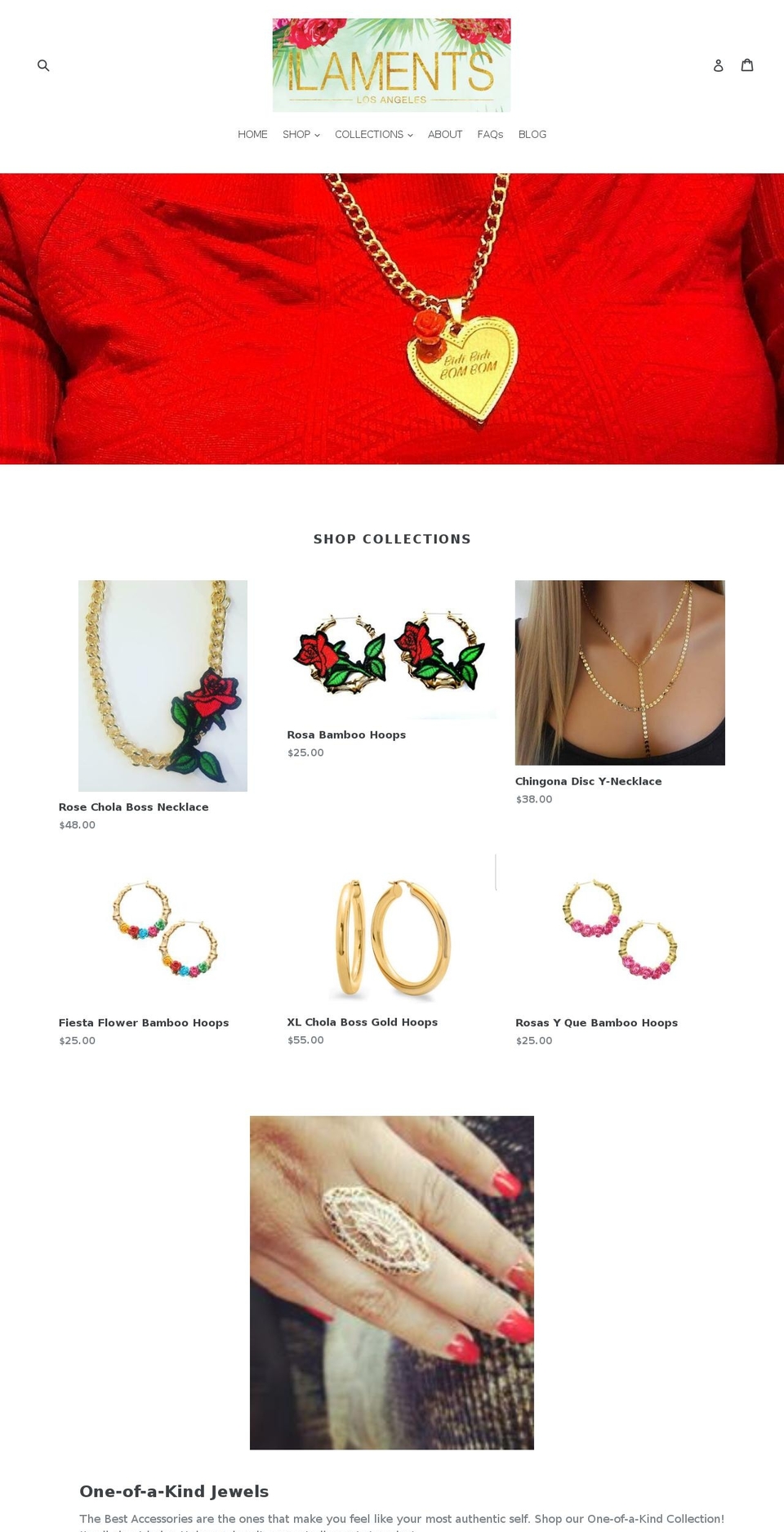 ilaments.net shopify website screenshot