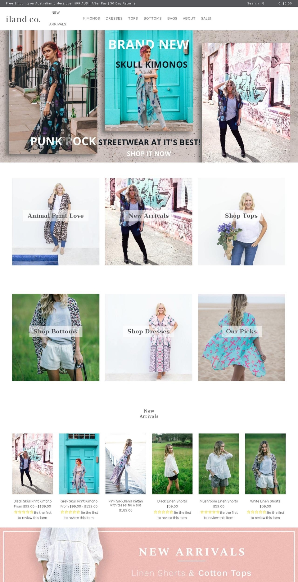 ilandco.com shopify website screenshot