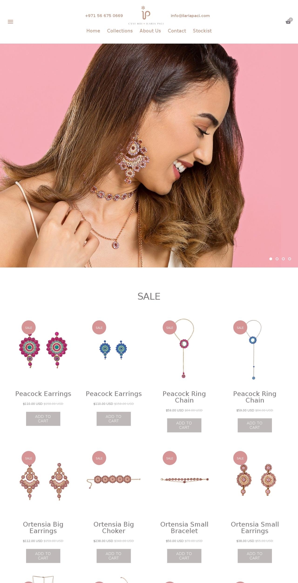 ilariapaci.com — Shopify storefront screenshot