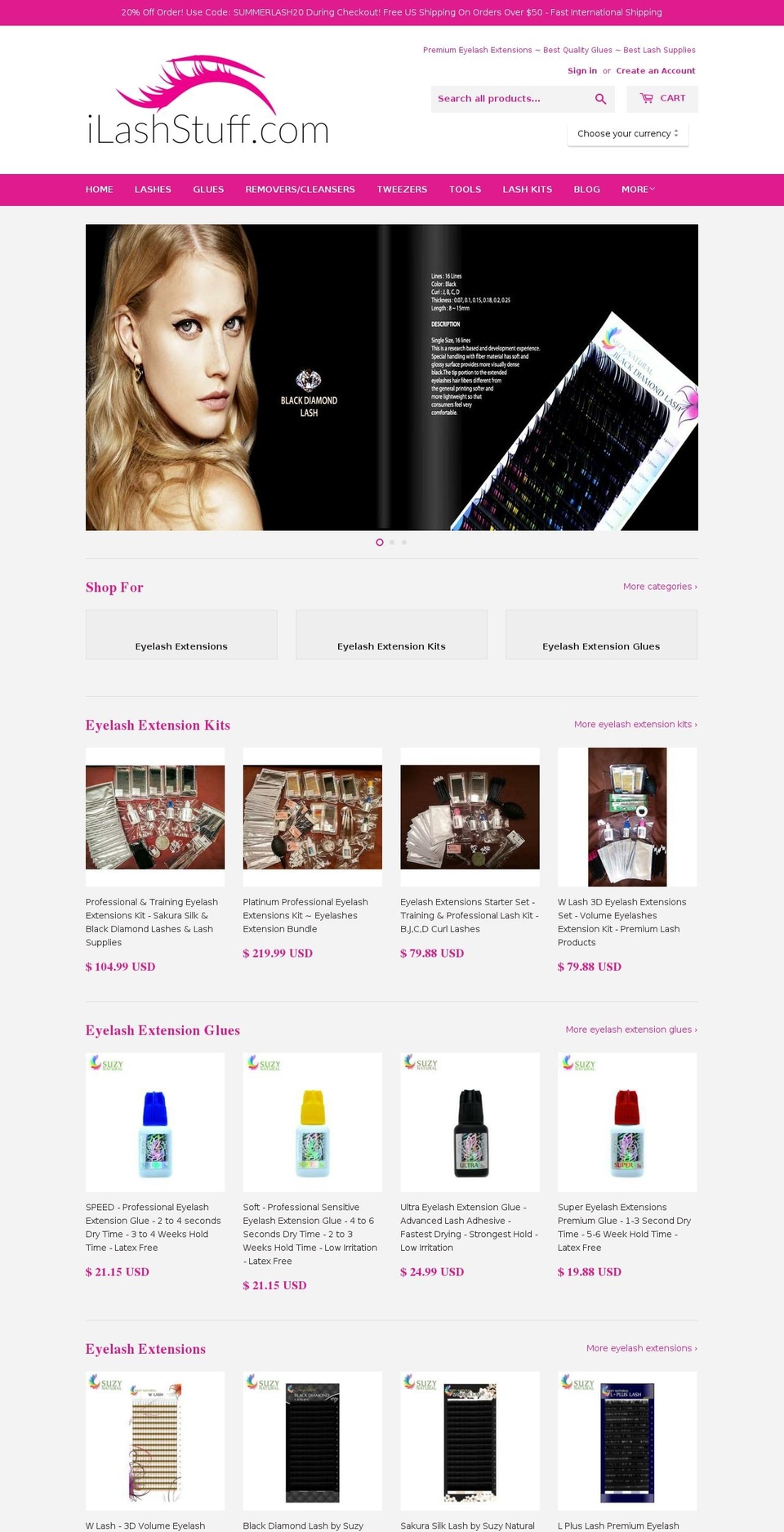 ilashstuff.com — Shopify storefront screenshot