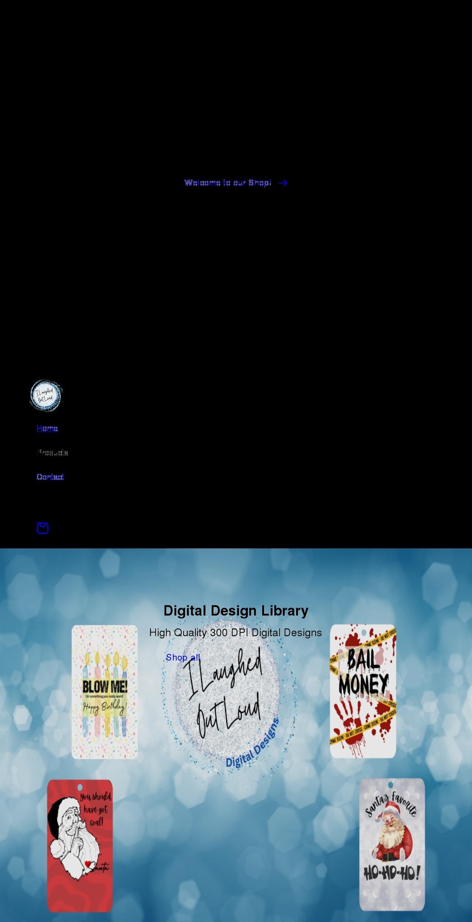 ilaughedoutloud.com shopify website screenshot