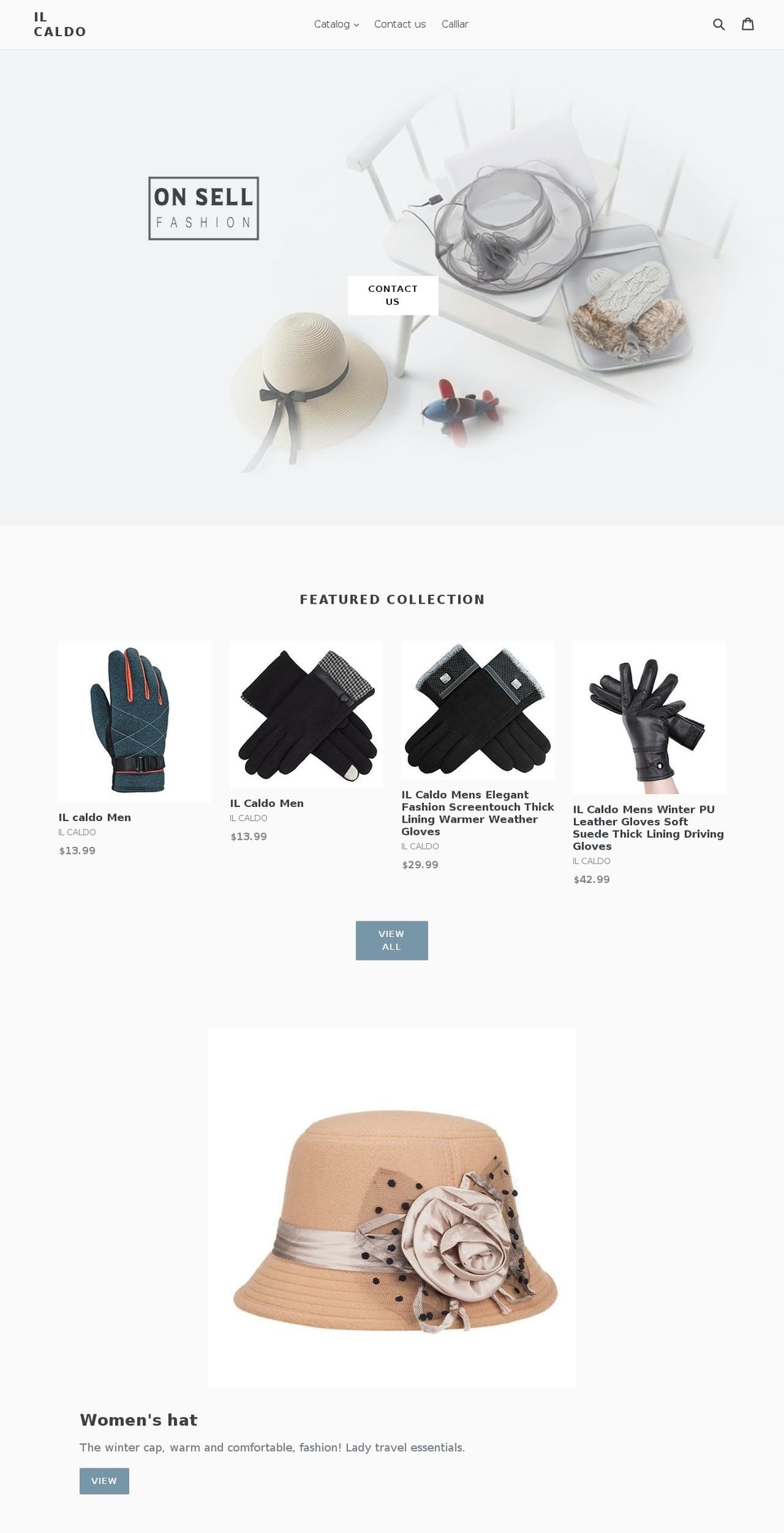 ilcaldo.com — Shopify storefront screenshot
