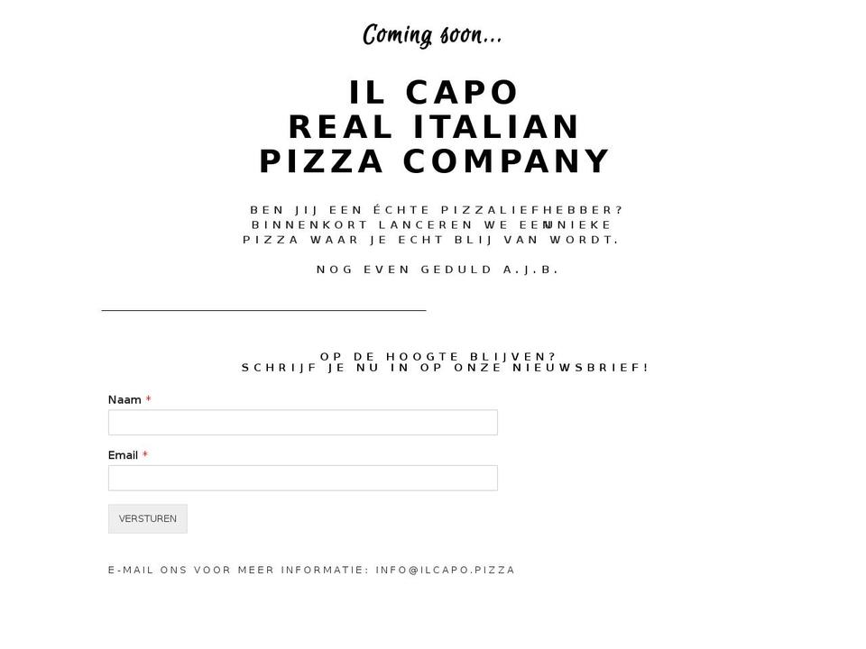 ilcapo.pizza shopify website screenshot