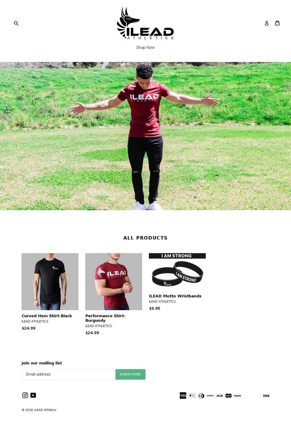ileadathletics.com — Shopify storefront screenshot
