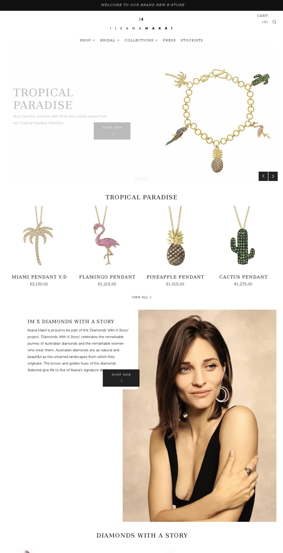 ileanamakri.com — Shopify storefront screenshot