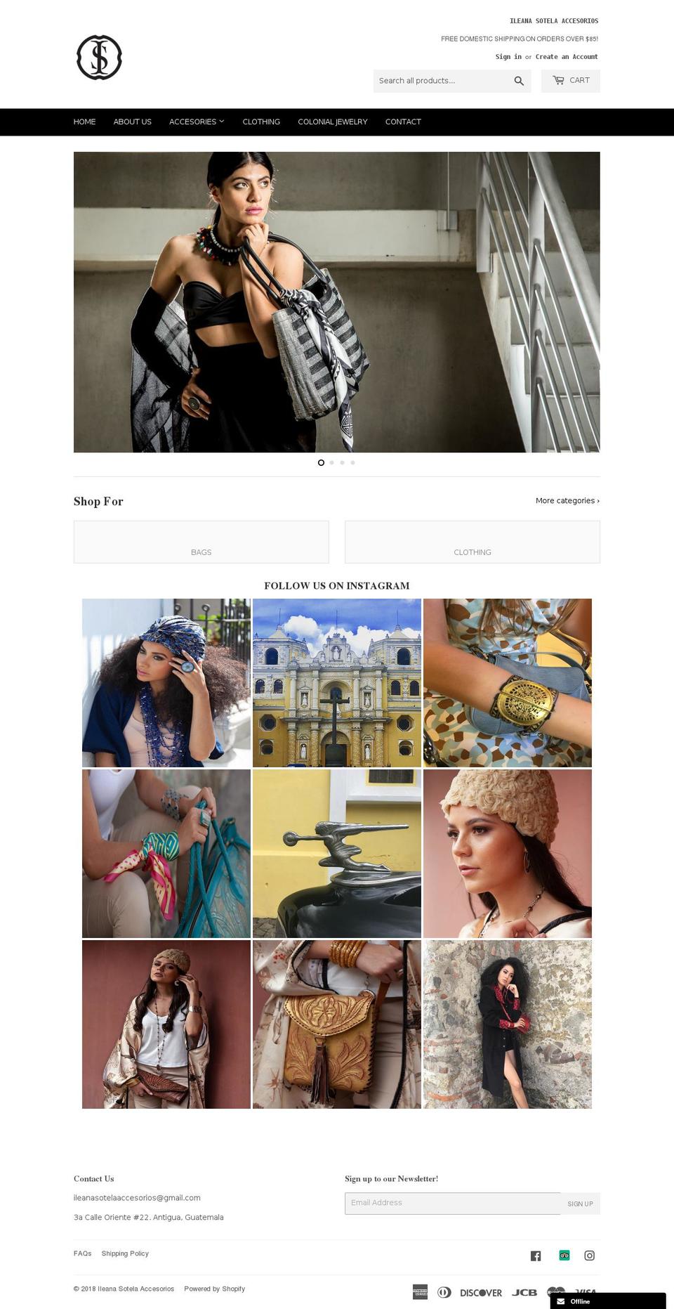 ileanasotelaaccesorios.com — Shopify storefront screenshot