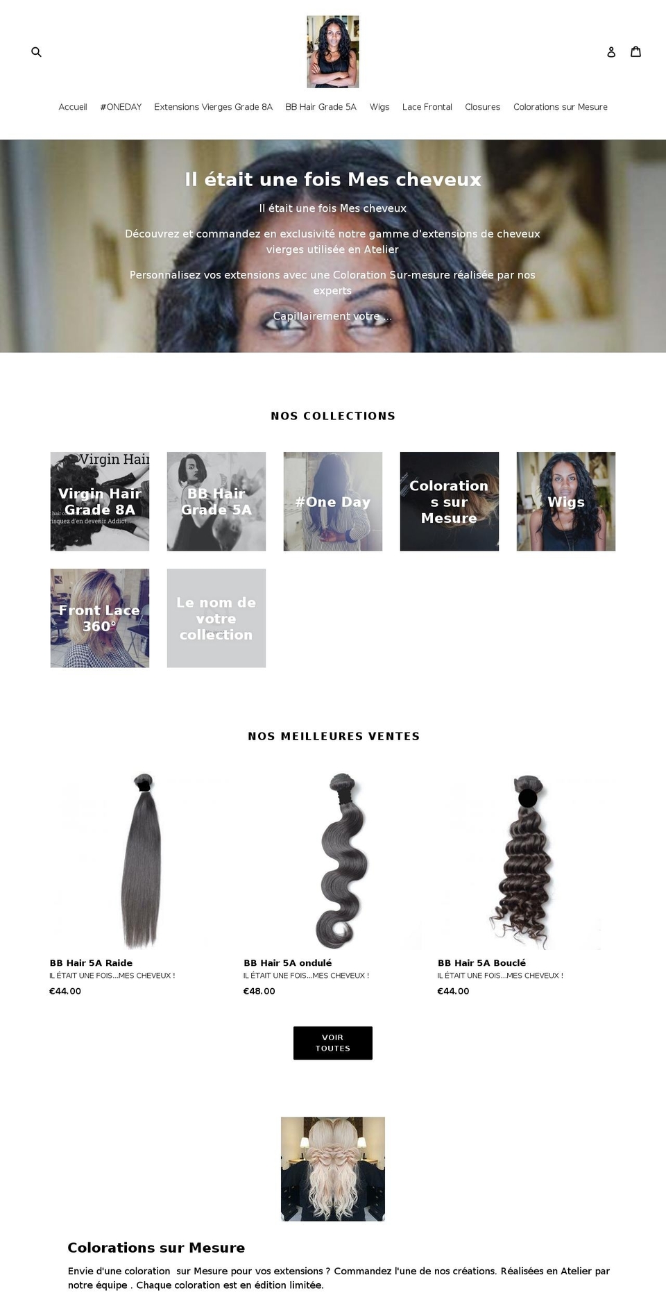 iletaitunefoismescheveux.com — Shopify storefront screenshot