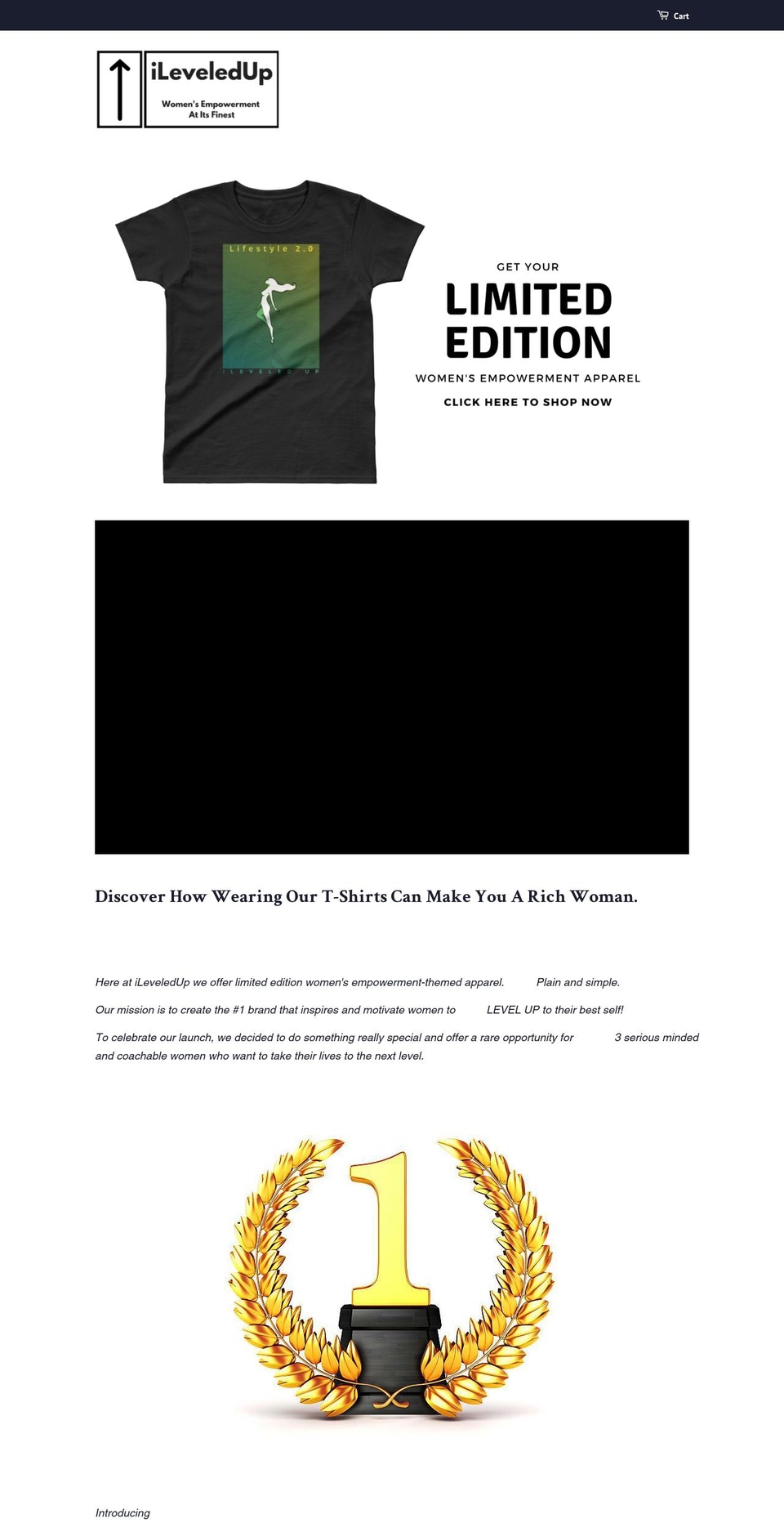 ileveledup.com — Shopify storefront screenshot