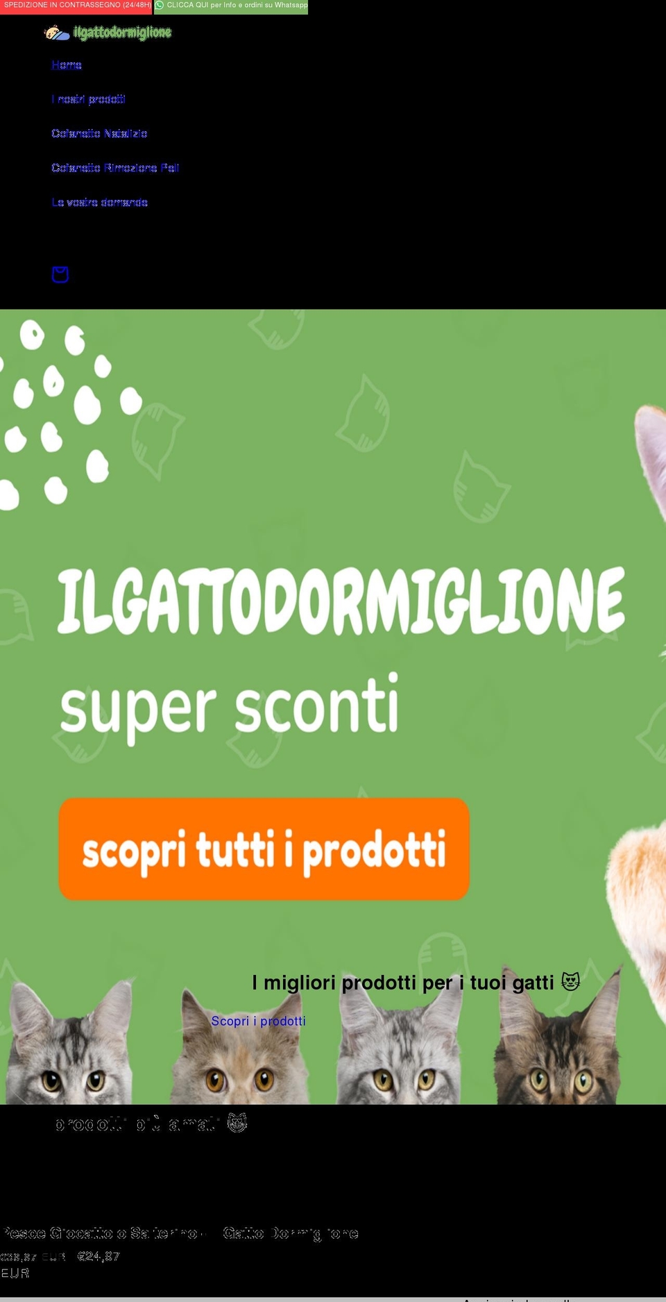 ilgattodormiglione.com shopify website screenshot