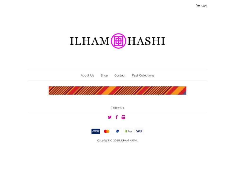 ilhamhashi.com shopify website screenshot