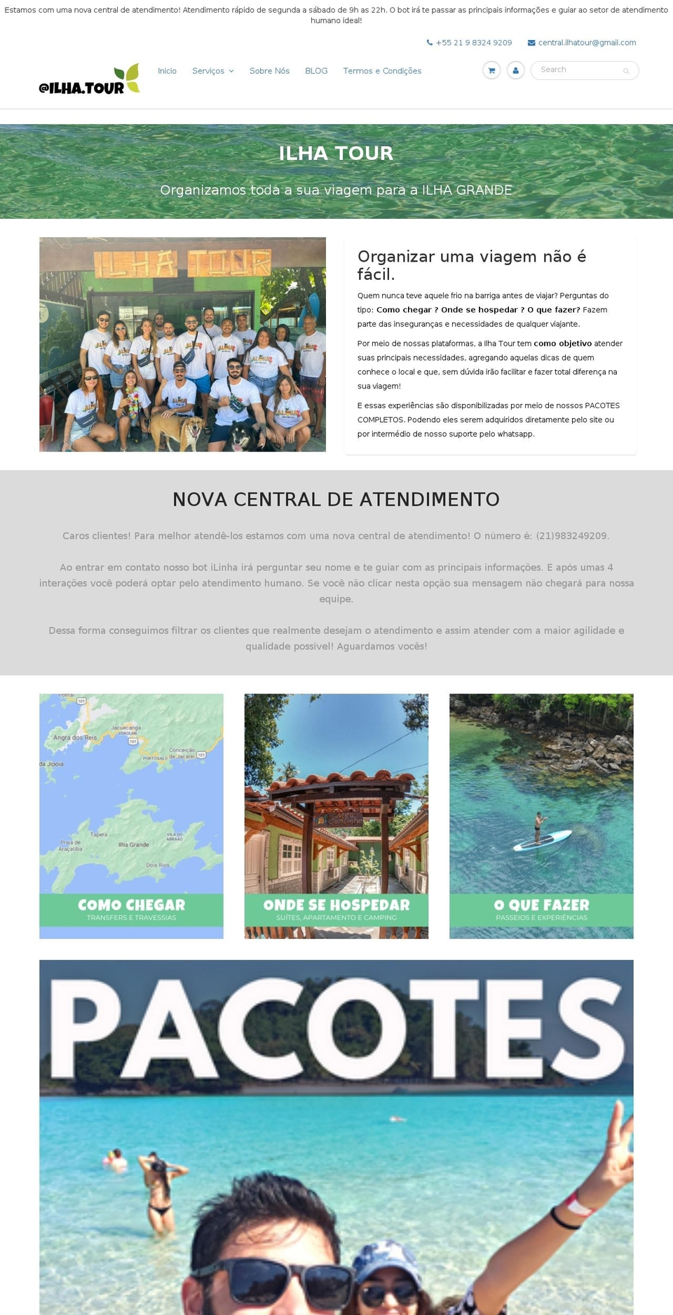 ilhatour.rio.br shopify website screenshot