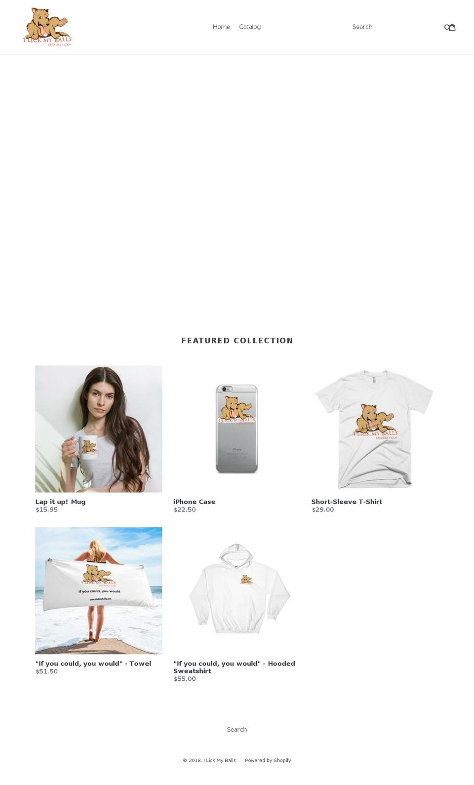 ilickmyballs.com — Shopify storefront screenshot