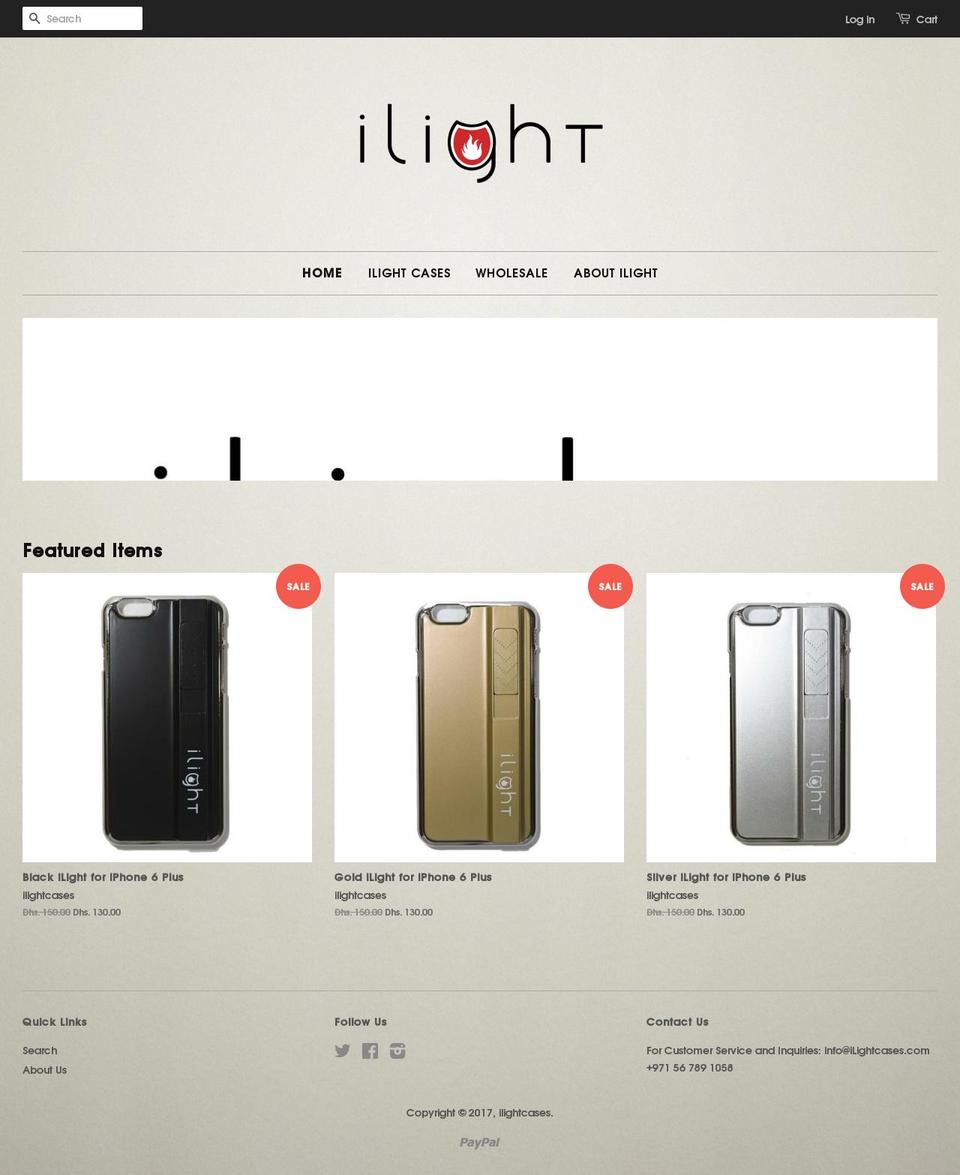 ilightcases.com shopify website screenshot