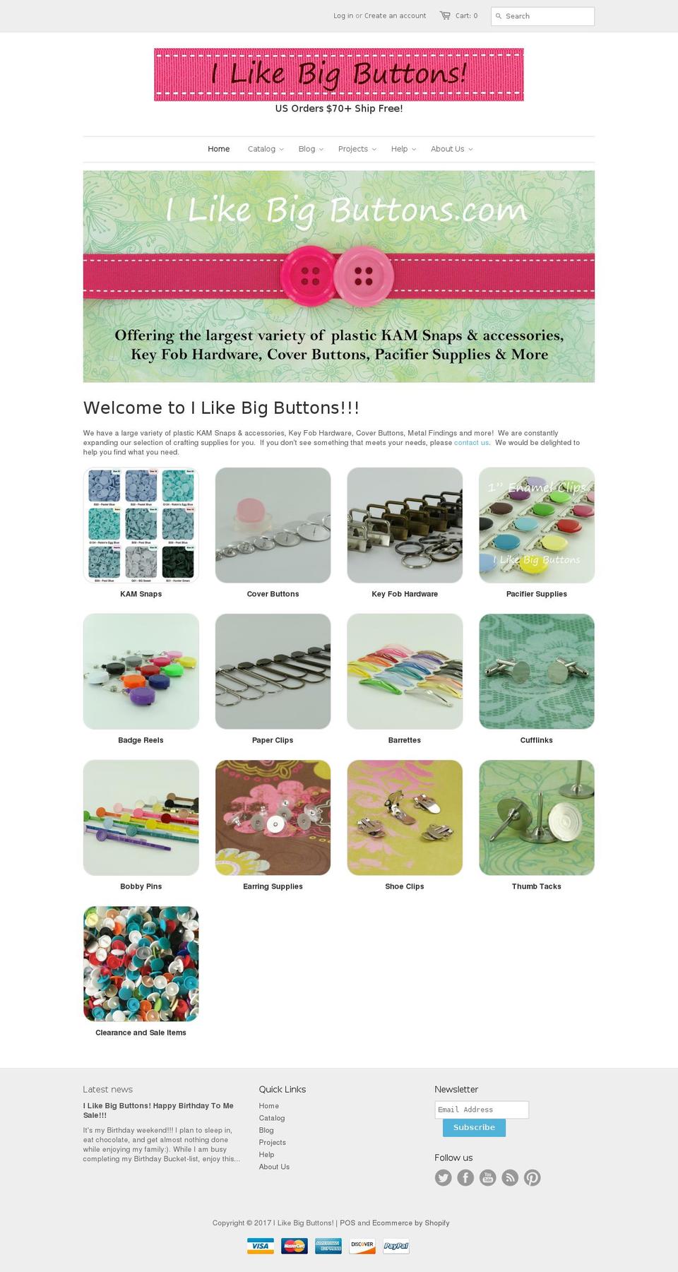 ilikebigbuttons.com shopify website screenshot